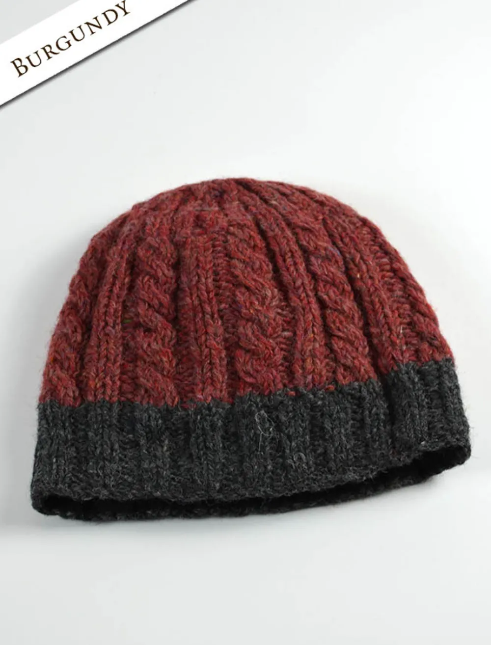 Flash Sale Aran Fleece Lined Beanie Irish Wool Hats