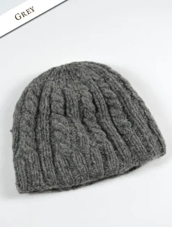 Flash Sale Aran Fleece Lined Beanie Irish Wool Hats