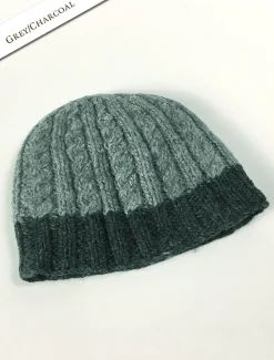 Flash Sale Aran Fleece Lined Beanie Irish Wool Hats