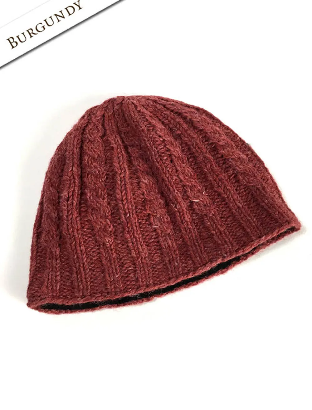 Flash Sale Aran Fleece Lined Beanie Irish Wool Hats