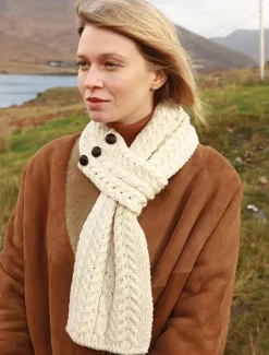 Cheap Aran Loop Scarf Women Knitted Wool Scarves