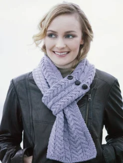 Cheap Aran Loop Scarf Women Knitted Wool Scarves