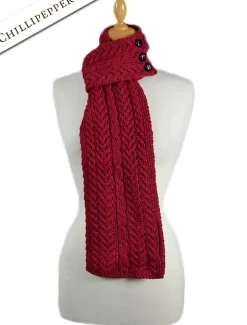 Cheap Aran Loop Scarf Women Knitted Wool Scarves