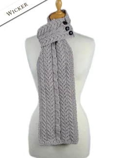 Cheap Aran Loop Scarf Women Knitted Wool Scarves