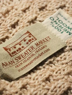 Flash Sale Aran Patchwork Merino Wool Throw Knitted Wool Throws