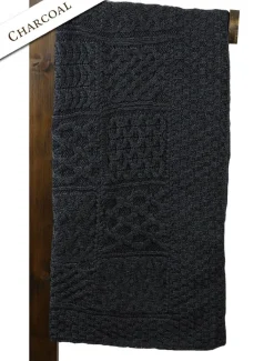 Flash Sale Aran Patchwork Merino Wool Throw Knitted Wool Throws
