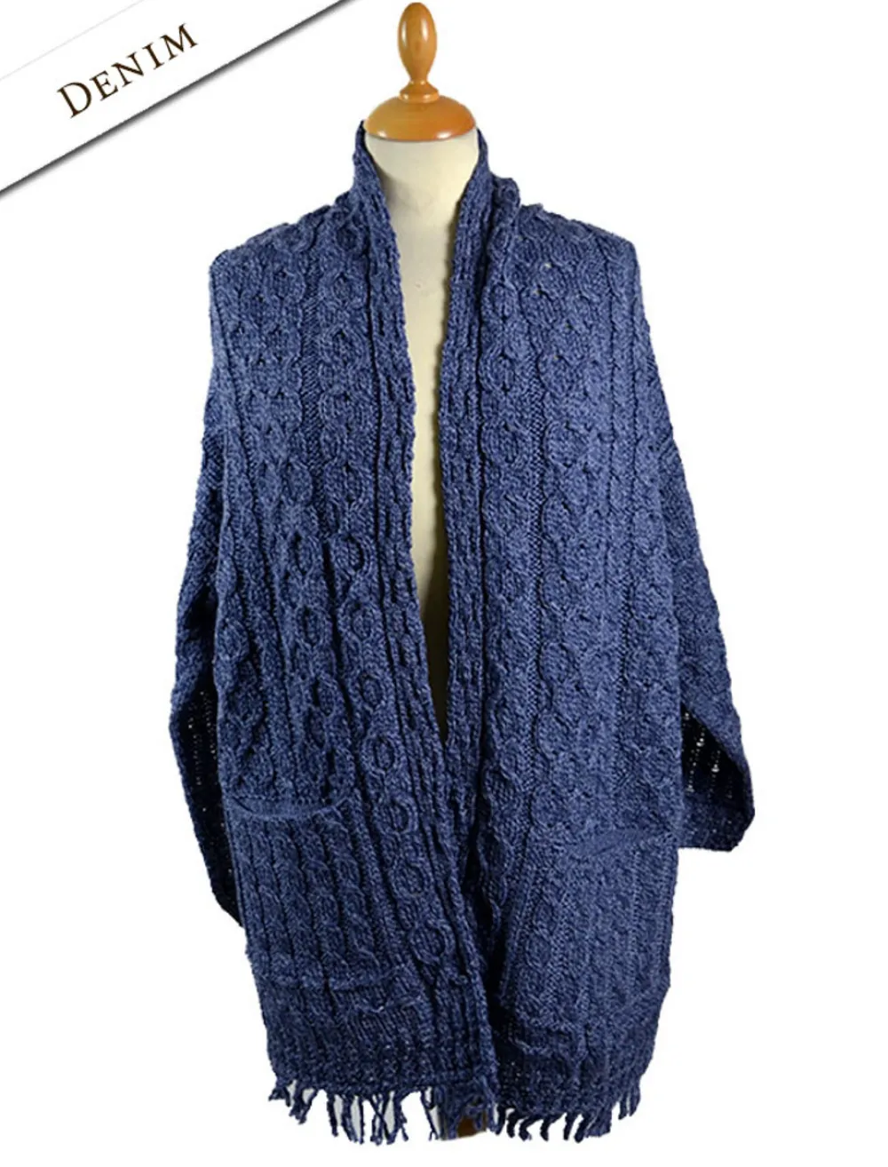 Clearance Aran Shawl Wrap with Pockets Women Ponchos, Capes & Shawls
