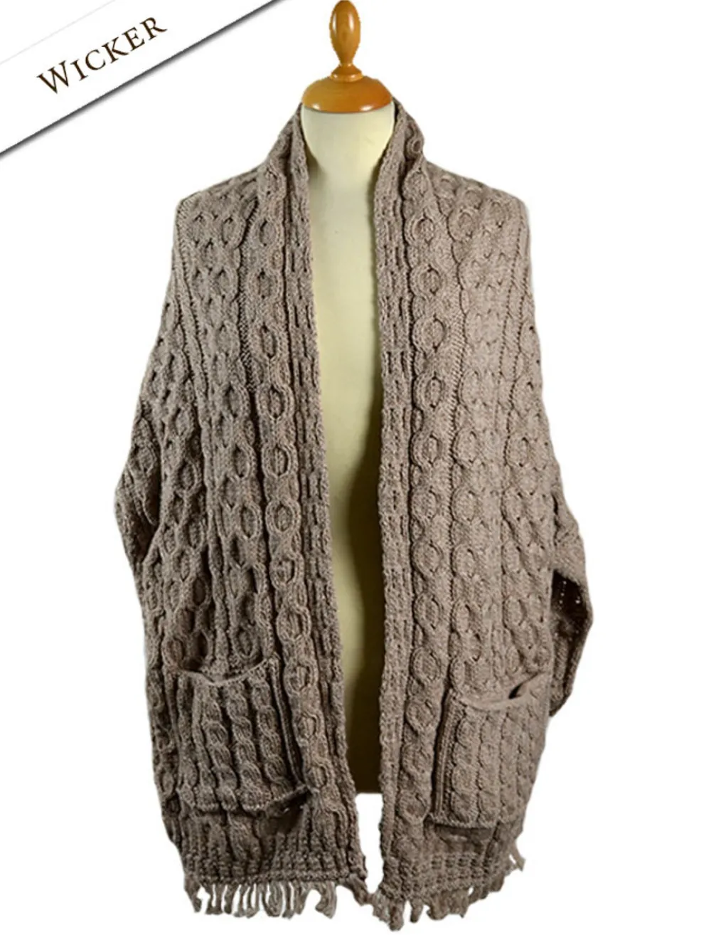 Clearance Aran Shawl Wrap with Pockets Women Ponchos, Capes & Shawls