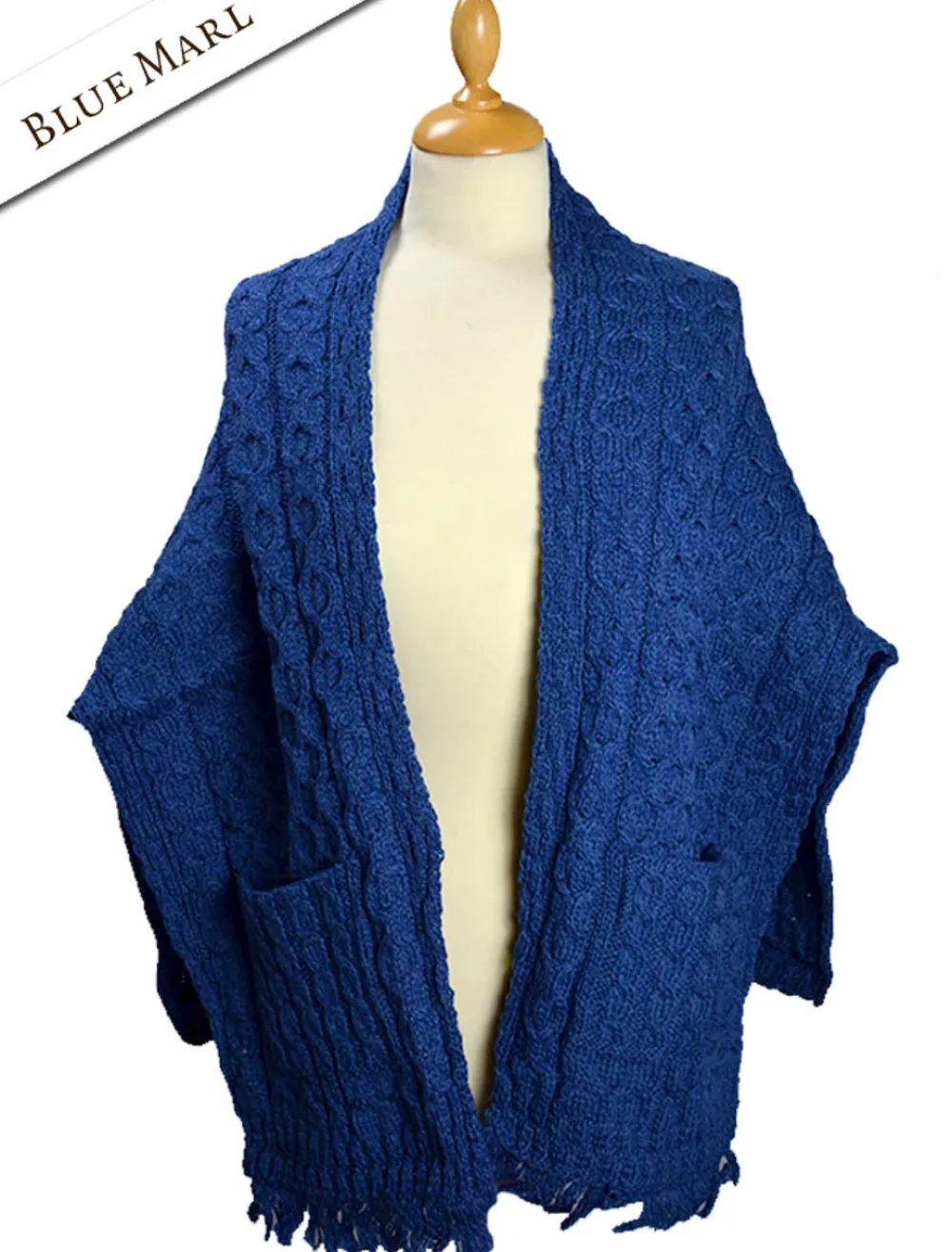 Clearance Aran Shawl Wrap with Pockets Women Ponchos, Capes & Shawls
