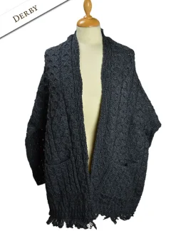 Clearance Aran Shawl Wrap with Pockets Women Ponchos, Capes & Shawls