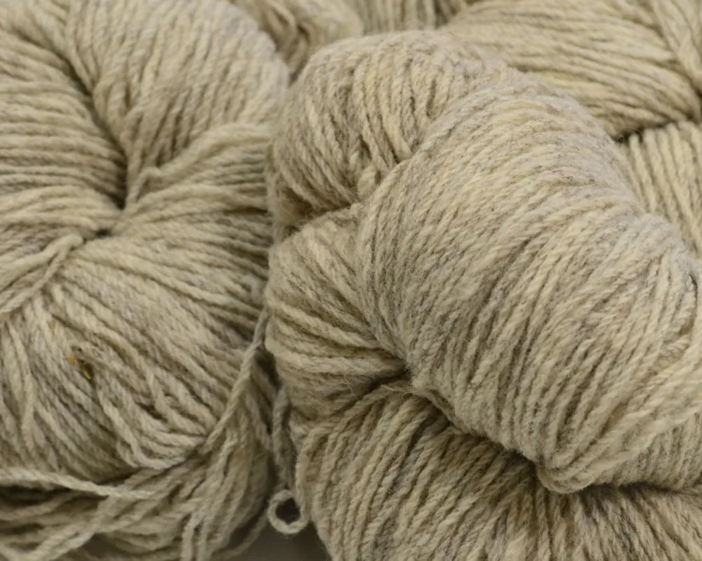 Sale Aran Wool Knitting Hanks - Light Black Sheep / Light Grey Aran Wool