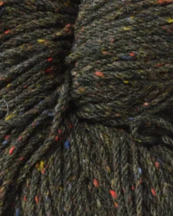 Discount Aran Wool Knitting Hanks - Green Fleck Aran Wool