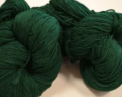 New Aran Wool Knitting Hanks - Bottle Green Aran Wool