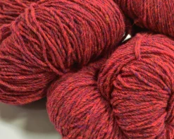 Discount Aran Wool Knitting Hanks - Raspberry Fleck Aran Wool