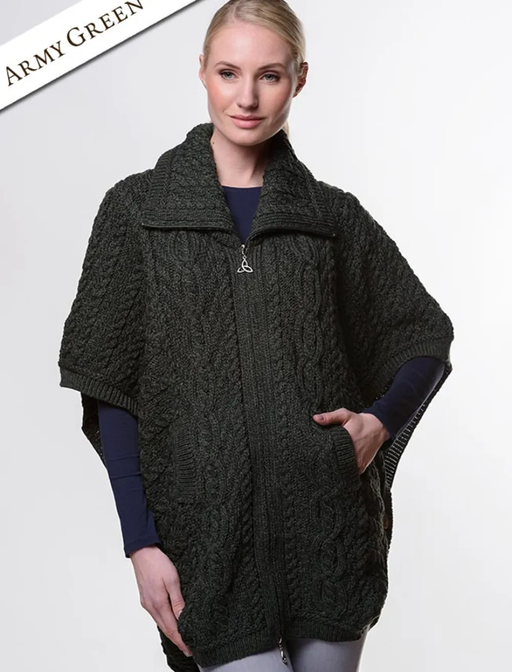 Flash Sale Batwing Jacket with Celtic Knot Zipper Pull Women Cardigans, Jackets & Coatigans