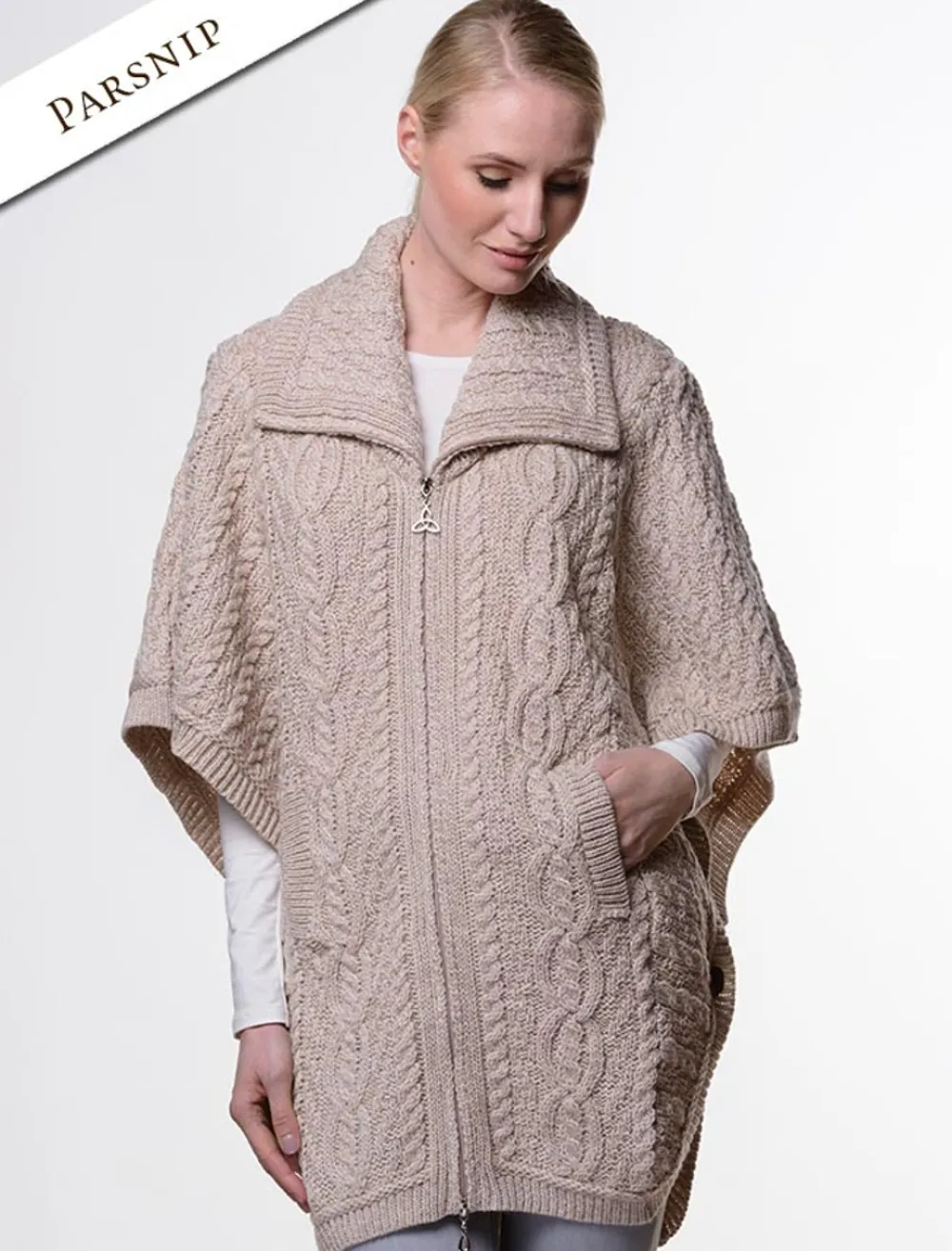 Flash Sale Batwing Jacket with Celtic Knot Zipper Pull Women Cardigans, Jackets & Coatigans