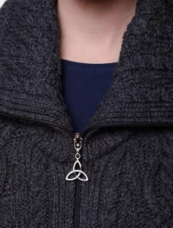 Flash Sale Batwing Jacket with Celtic Knot Zipper Pull Women Cardigans, Jackets & Coatigans