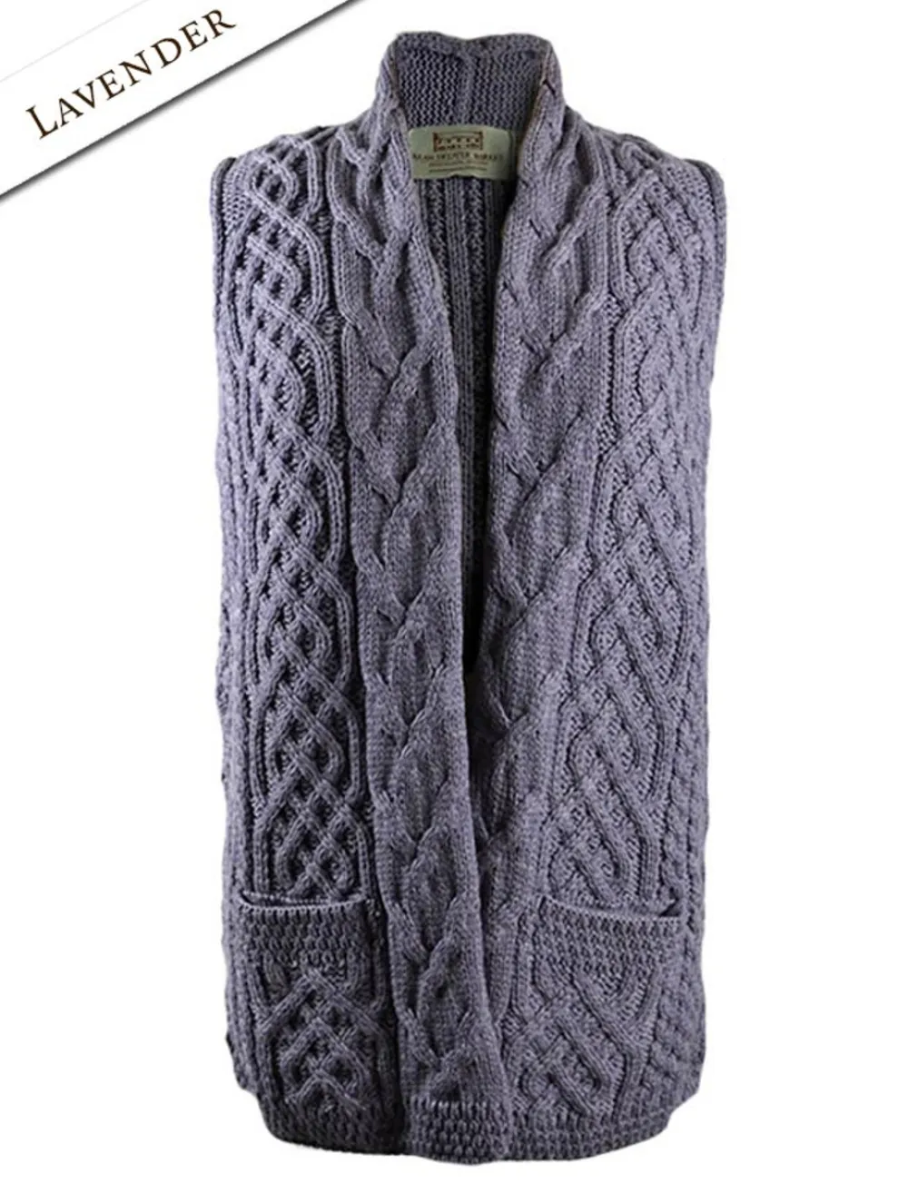 Clearance Cable Aran Waistcoat Women Cardigans, Jackets & Coatigans