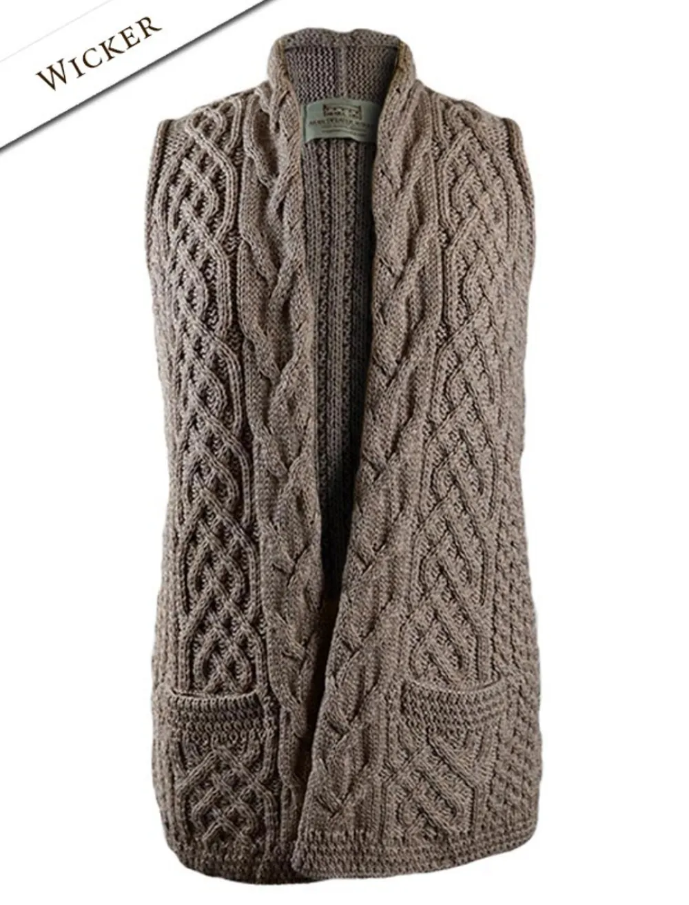 Clearance Cable Aran Waistcoat Women Cardigans, Jackets & Coatigans