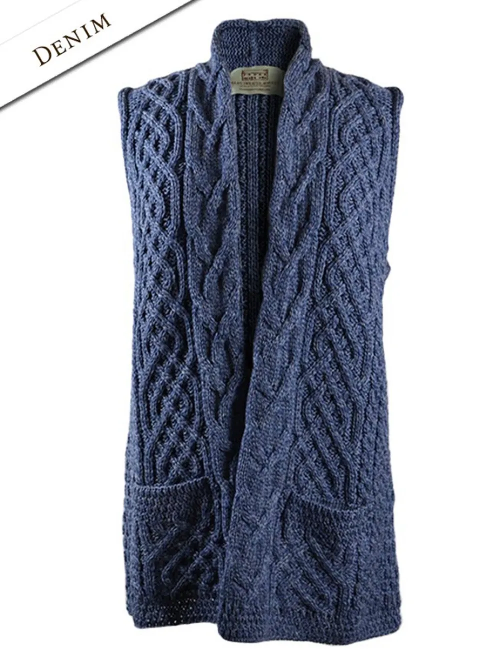 Clearance Cable Aran Waistcoat Women Cardigans, Jackets & Coatigans