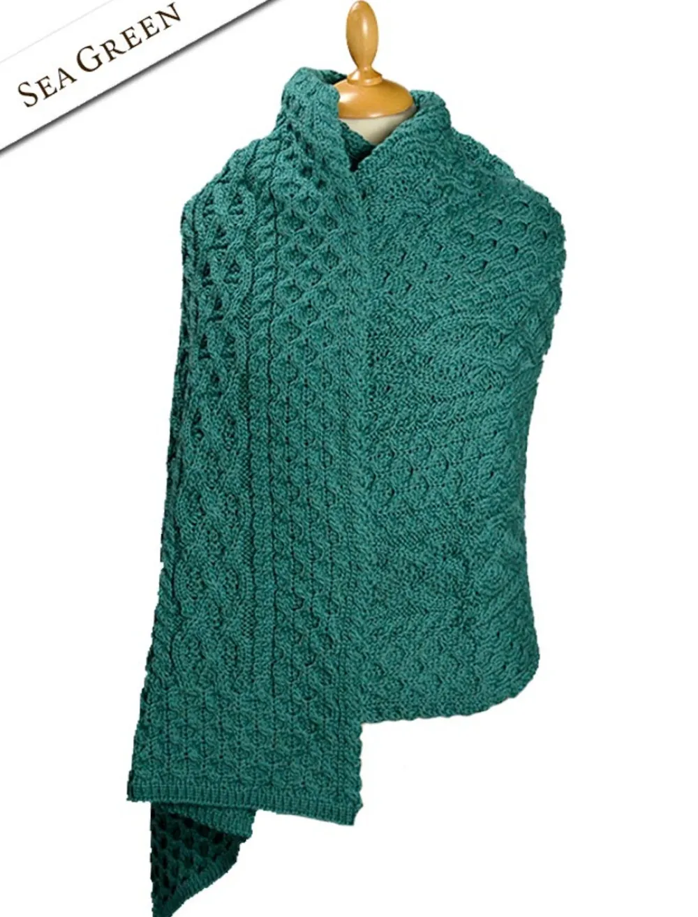 Online Cable Aran Wrap Women Ponchos, Capes & Shawls