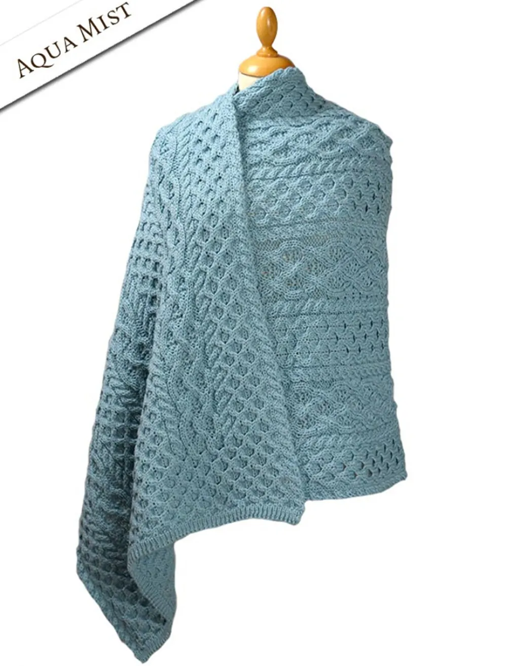Online Cable Aran Wrap Women Ponchos, Capes & Shawls