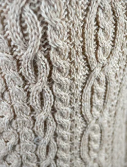Discount Cowl Button Neck Aran Sweater Women Sweaters