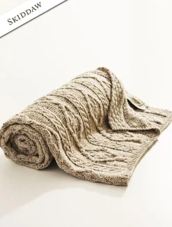 Cheap Diamond Aran Throw Knitted Wool Throws