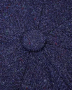 Best Sale Donegal Tweed Mens Gatsby Cap - Navy Irish Flat Caps