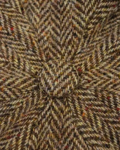 Hot Donegal Tweed Mens Gatsby Cap - Brown Irish Flat Caps