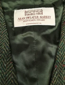 Sale Donegal Tweed Waistcoat - Green Grandfather Shirts And Waistcoats
