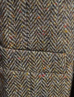 Clearance Donegal Tweed Waistcoat - Brown Grandfather Shirts And Waistcoats