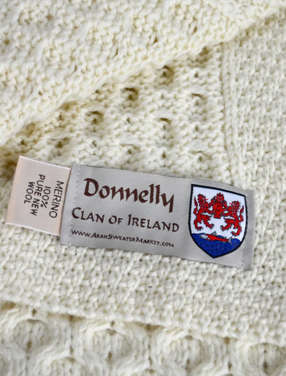 Clearance Donnelly Clan Aran Throw Clan Throws