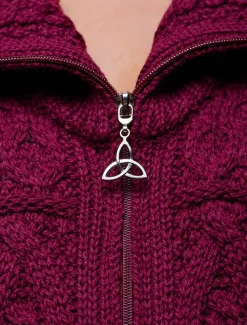 New Double Collar Merino Aran Coat Women Cardigans, Jackets & Coatigans