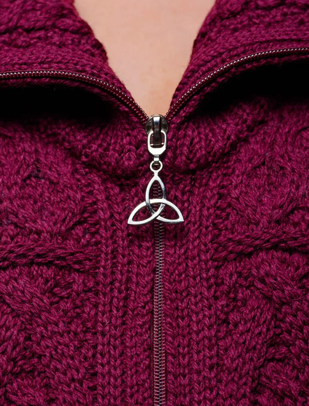 New Double Collar Merino Aran Coat Women Cardigans, Jackets & Coatigans