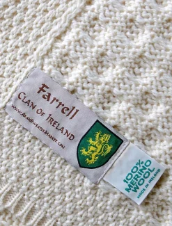 Flash Sale Farrell Clan Aran Throw Clan Throws