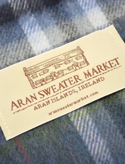 Sale Fine Merino Plaid Scarf - Denim Women Plaid & Tartan Scarves|Plaid & Tartan Scarves