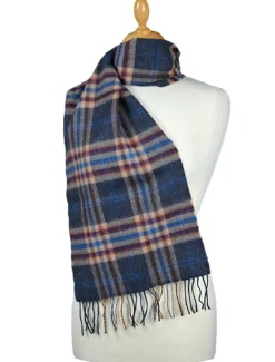 Outlet Fine Merino Plaid Scarf - Grey Beige Cranberry Women Plaid & Tartan Scarves|Plaid & Tartan Scarves