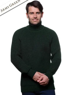 Cheap Fisherman's Merino Ribbed Turtleneck Sweater Sweaters
