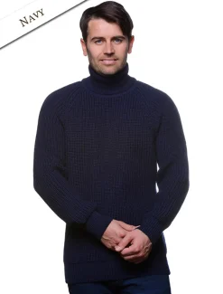 Cheap Fisherman's Merino Ribbed Turtleneck Sweater Sweaters