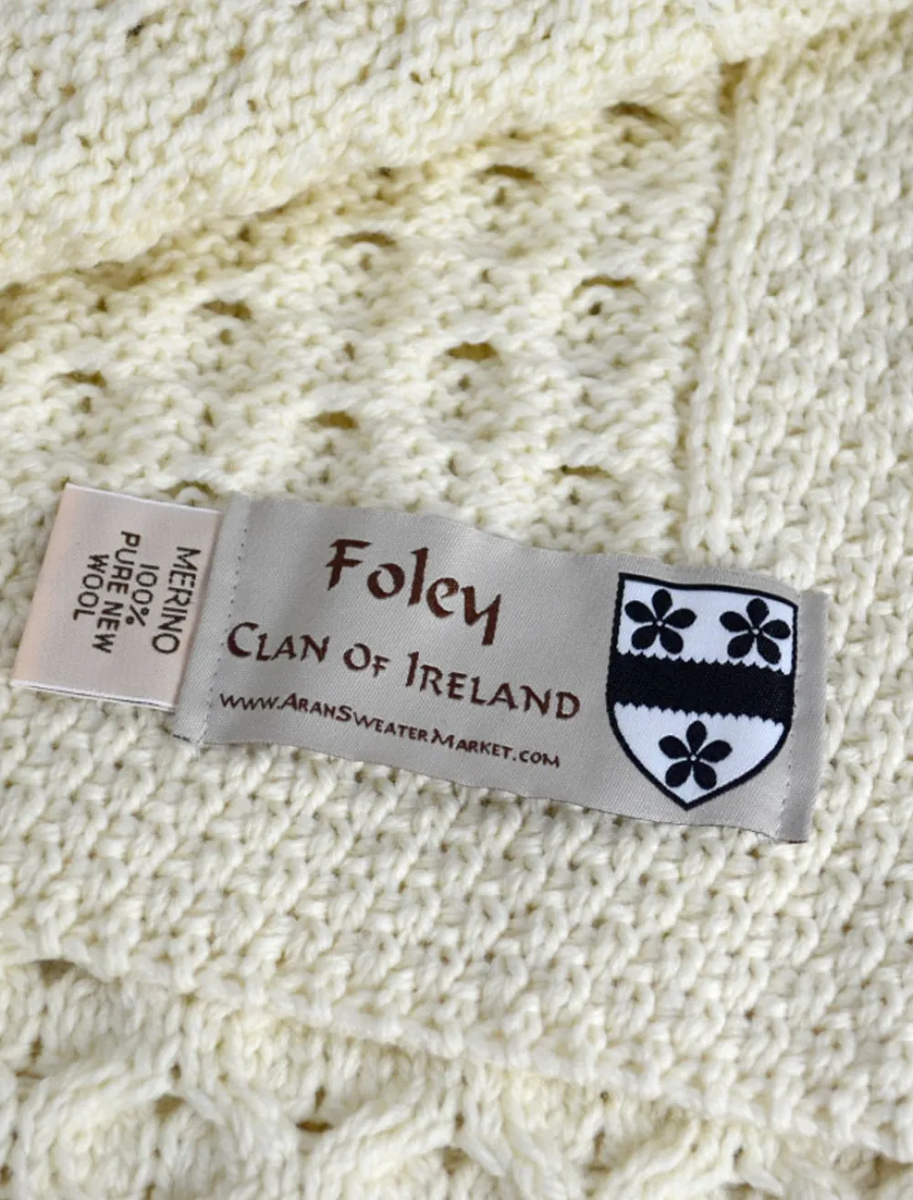 New Foley Clan Aran Throw Clan Throws