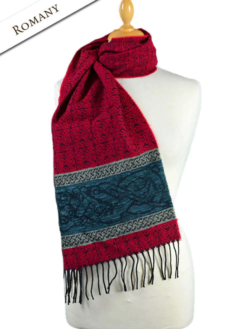 Outlet Celtic Dogs Pattern Scarf Women Celtic Design Scarves