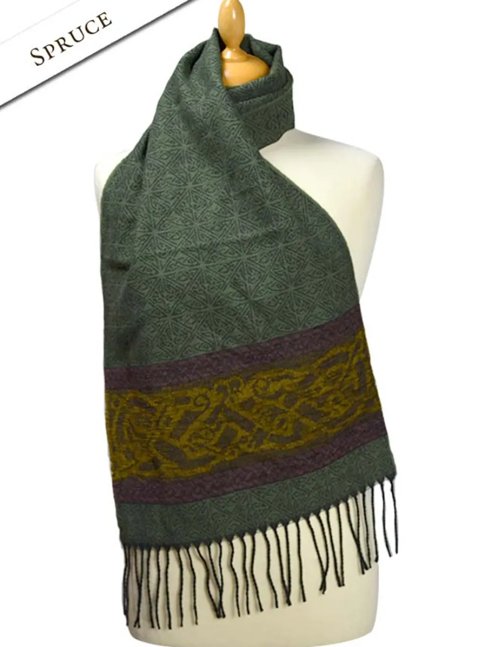 Outlet Celtic Dogs Pattern Scarf Women Celtic Design Scarves