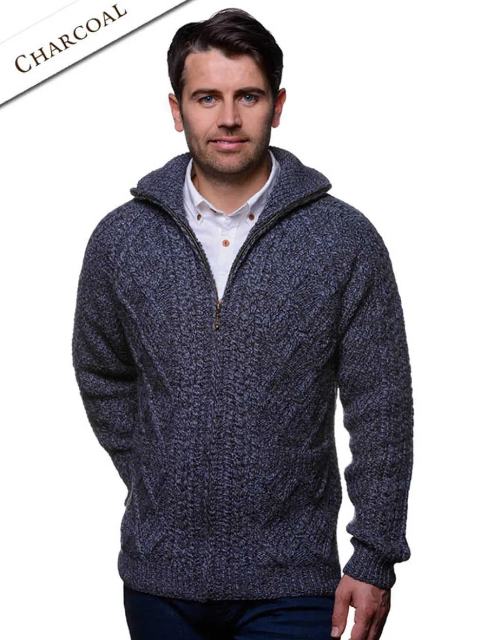 Shop Hand Knit Zipper Cardigan with Pockets Cardigans, Jackets & Coats