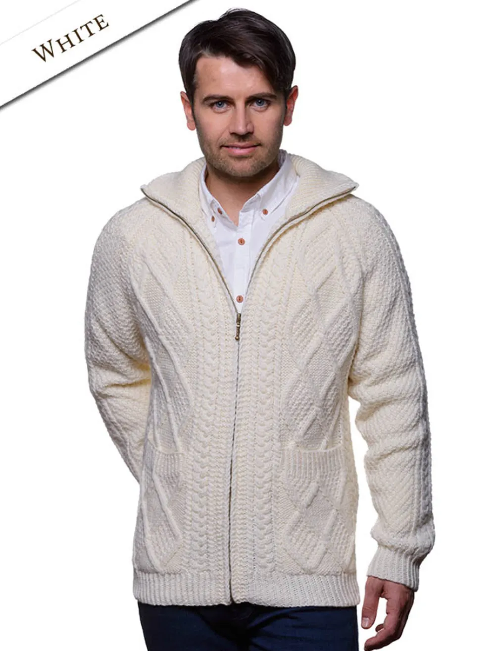 Shop Hand Knit Zipper Cardigan with Pockets Cardigans, Jackets & Coats
