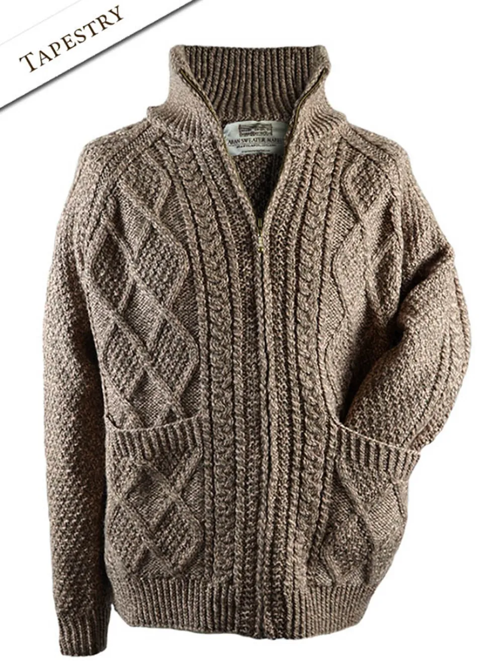 Shop Hand Knit Zipper Cardigan with Pockets Cardigans, Jackets & Coats