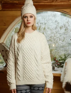 Best Sale Hand-knit Chevron Stitch Sweater Women Sweaters