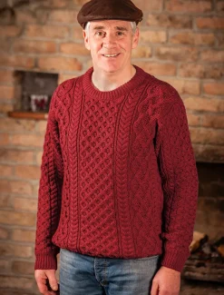 Online Heavyweight Merino Wool Aran Sweater Sweaters