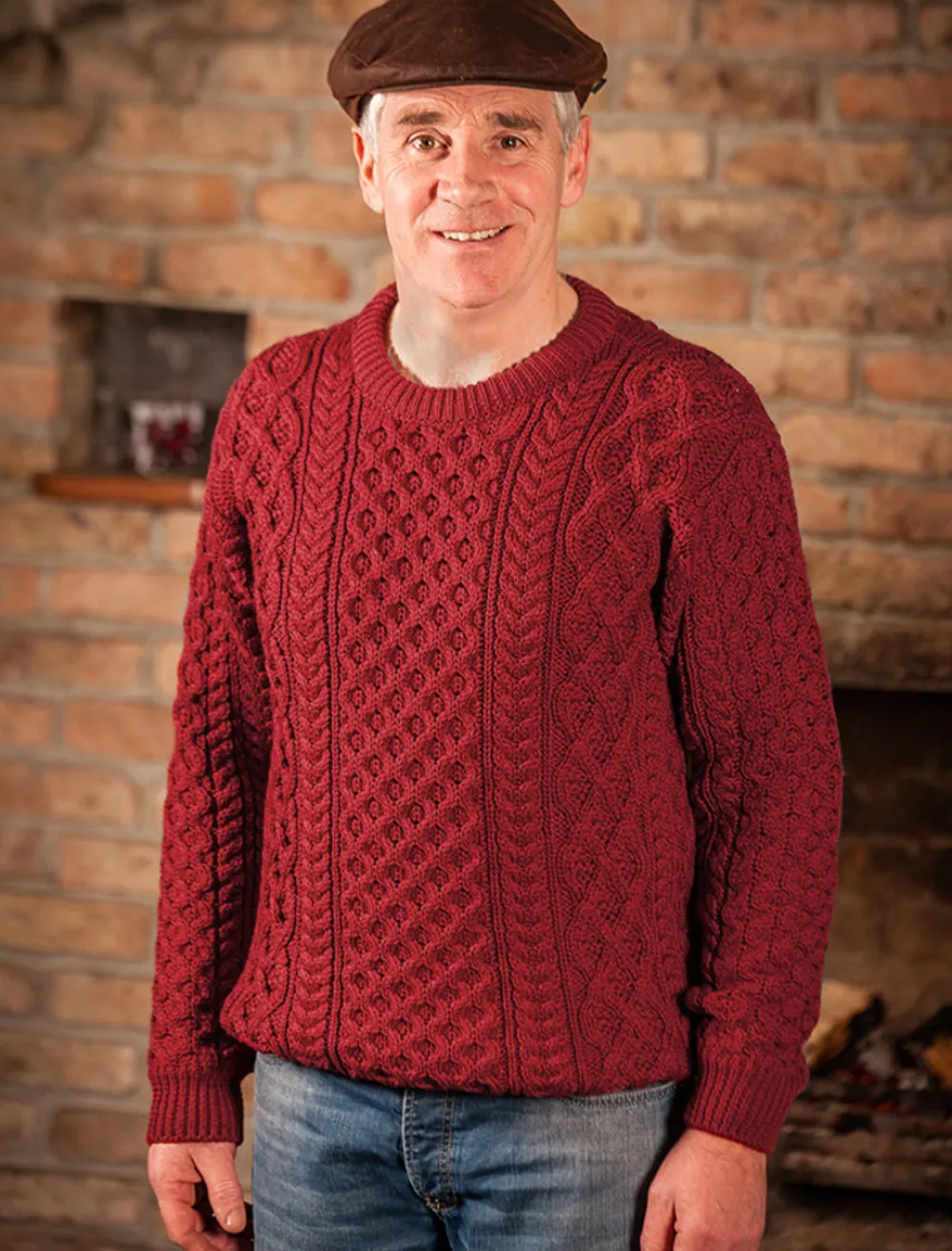 Online Heavyweight Merino Wool Aran Sweater Sweaters
