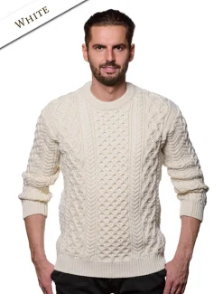 Online Heavyweight Merino Wool Aran Sweater Sweaters